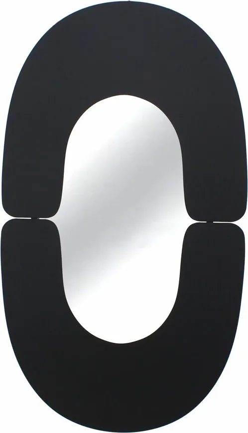Pasqyrë Arches, metal i zi mat, 54x1.5x95cm - 1