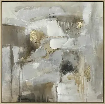 Pikturë dekorative NYRA me kornizë, shumëngjyrëshe, 82.6x4.3x82.6cm