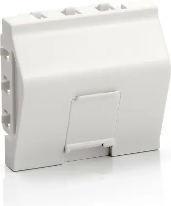 Insert modular francez EQUIP, 45x45mm, për 1 Keystone Jack, ABS, bardhë