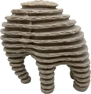 Dekor elefant Paido, polirezine, ngjyrë gri, 18x10x16cm