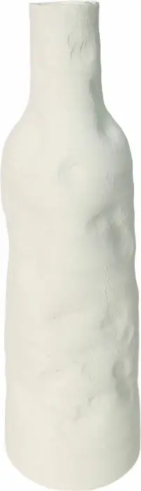Vazo ORENDA, qeramike, e bardhë, 14.3x14.3x43.7cm