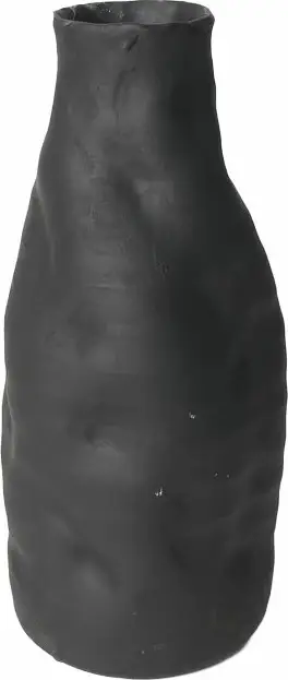 Vazo ELOURA, qeramike, e zezë, 15.2x15.2x35.7cm