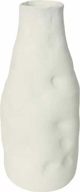 Vazo ELOURA, qeramike, e bardhë, 15.2x15.2x35.7cm