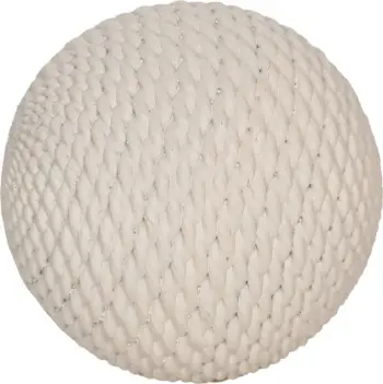 Top dekorativ Amelia, rrëshirë, bezhë, 12x12x12cm