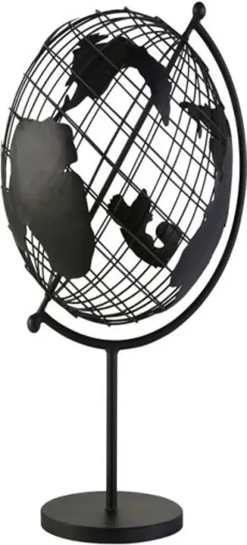 Glob dekorativ GLANCE, metal i zi, 18x18x30cm