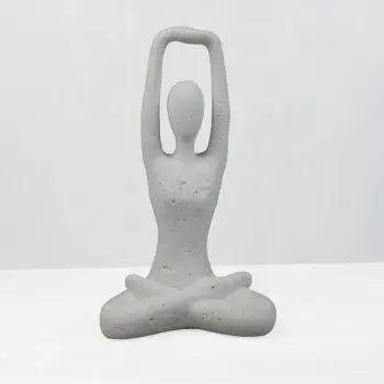 Dekor trup MORPH V, rrëshirë, e bardhë, 12.5x8x21cm