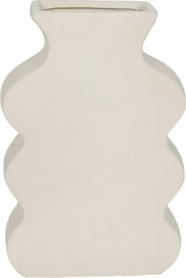 Vazo LUNO, qeramike, e bardhë, 18.5x8x27.5cm - 1