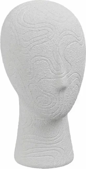 Dekor fytyre IMPERIAL, rrëshirë e bardhë, 12.3x15.5x24.3cm