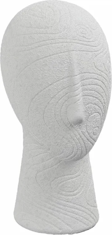 Dekor fytyrë IMPERIAL, rrëshirë e bardhë, 13.7x17.8x29cm - 1