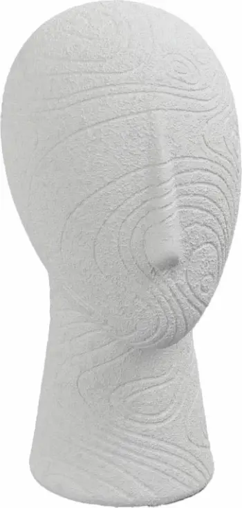 Dekor fytyrë IMPERIAL, rrëshirë e bardhë, 13.7x17.8x29cm
