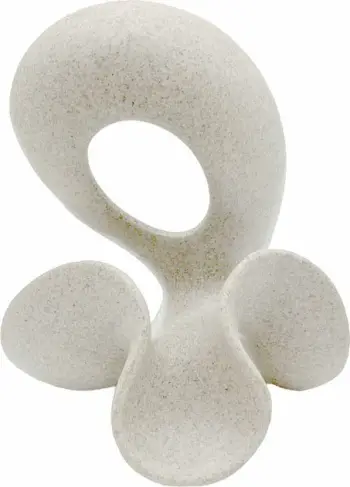 Figurë dekorative NOEMA, polirezine e bardhë, 19.5x14.5x23cm