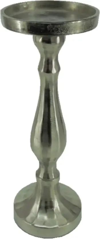 Mbajtëse për qiri PERRY, alumin, argjend, 11x31cm