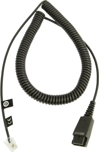 Kabllo Jabra QD në RJ9, spiral 2m, e zezë