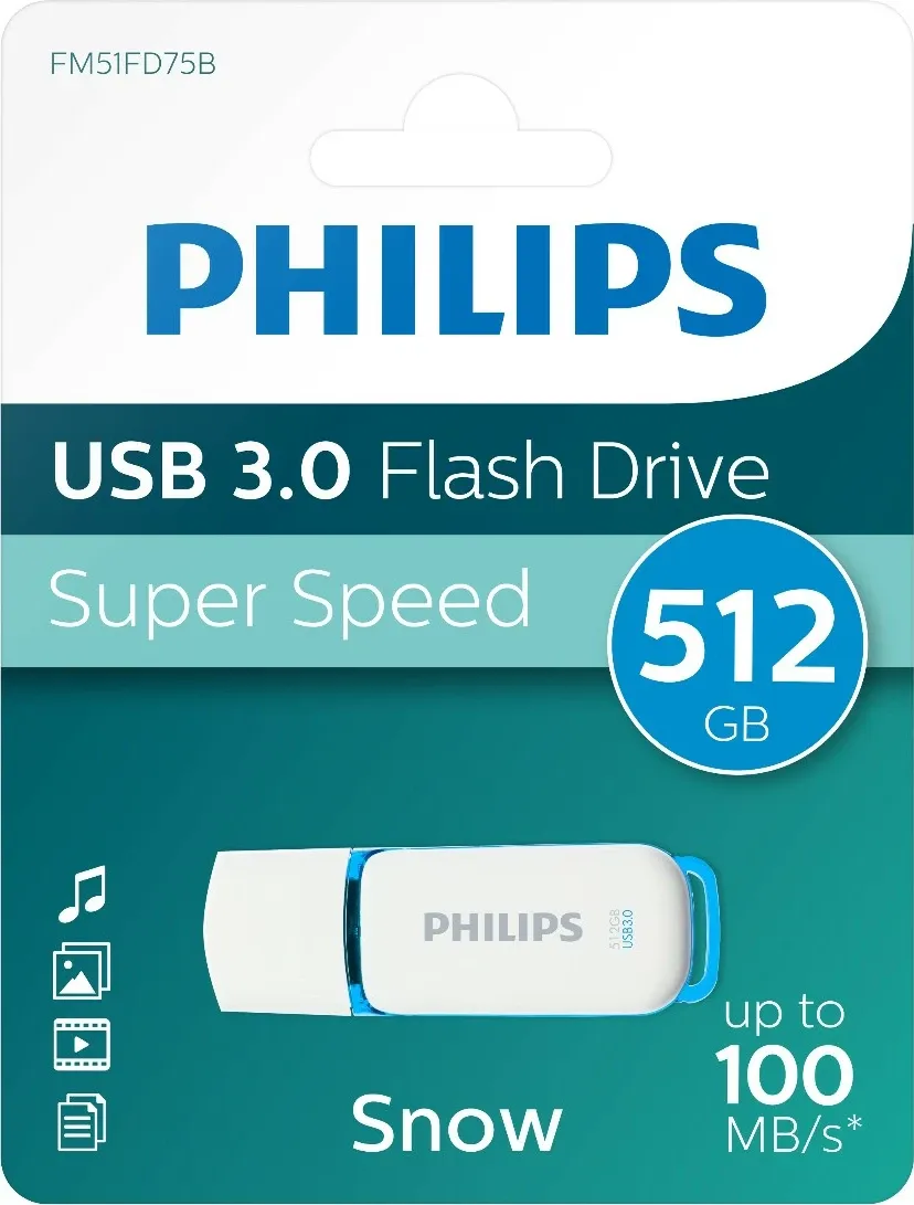 USB Philips Snow Edition Spring Green, 512GB, USB 3.0, e bardhë jeshile - 3