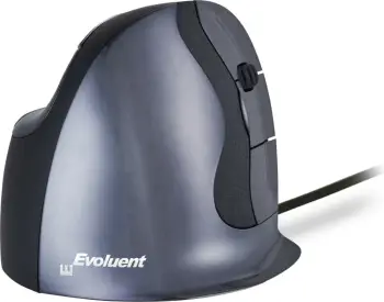 Maus vertikal Evoluent D, 6 taste, medium, hirtë