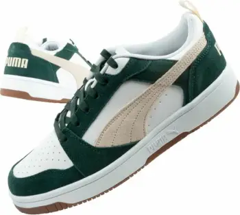 Atlete për meshkuj Puma Rebound v6, të bardha/jeshile