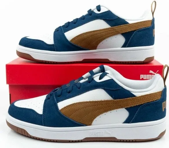 Atlete për meshkuj Puma Rebound v6, të bardha/navy/kafe - 10