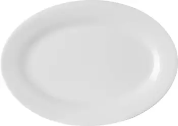 Pjatë servimi ovale Fine Dine Pure Bianco 220x160 mm, e bardhë, set 6 copë