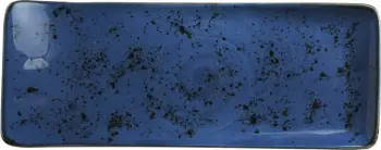 Pjatë servimi porcelani Fine Dine Iris 215x120 mm, blu, set 6 copë