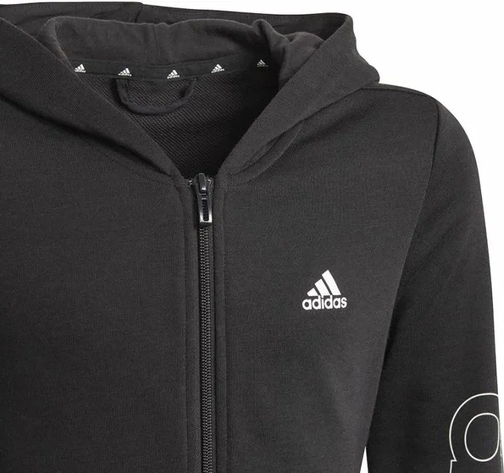 Duks me kapuç për vajza adidas, i zi - 4