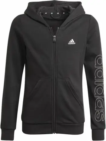 Duks me kapuç për vajza adidas, i zi