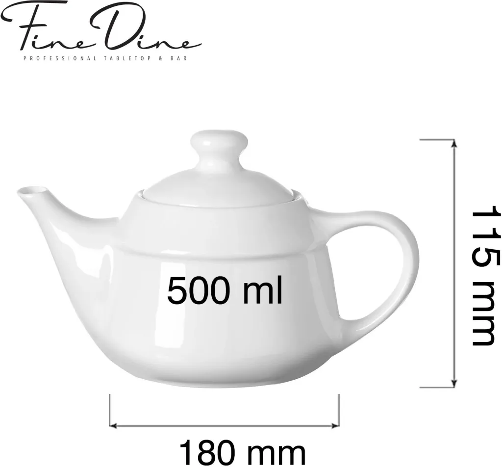 Çajnik Fine Dine Pure Crema 500 ml, krem - 3