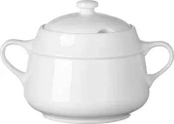 Turetë supë Fine Dine Pure Bianco 3L, e bardhë, set 2 copë
