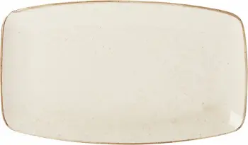 Pjatë servirjeje drejtkëndore Porland Seasons Sand 310x180mm, porcelan, krem/bezhë, set 6 copë