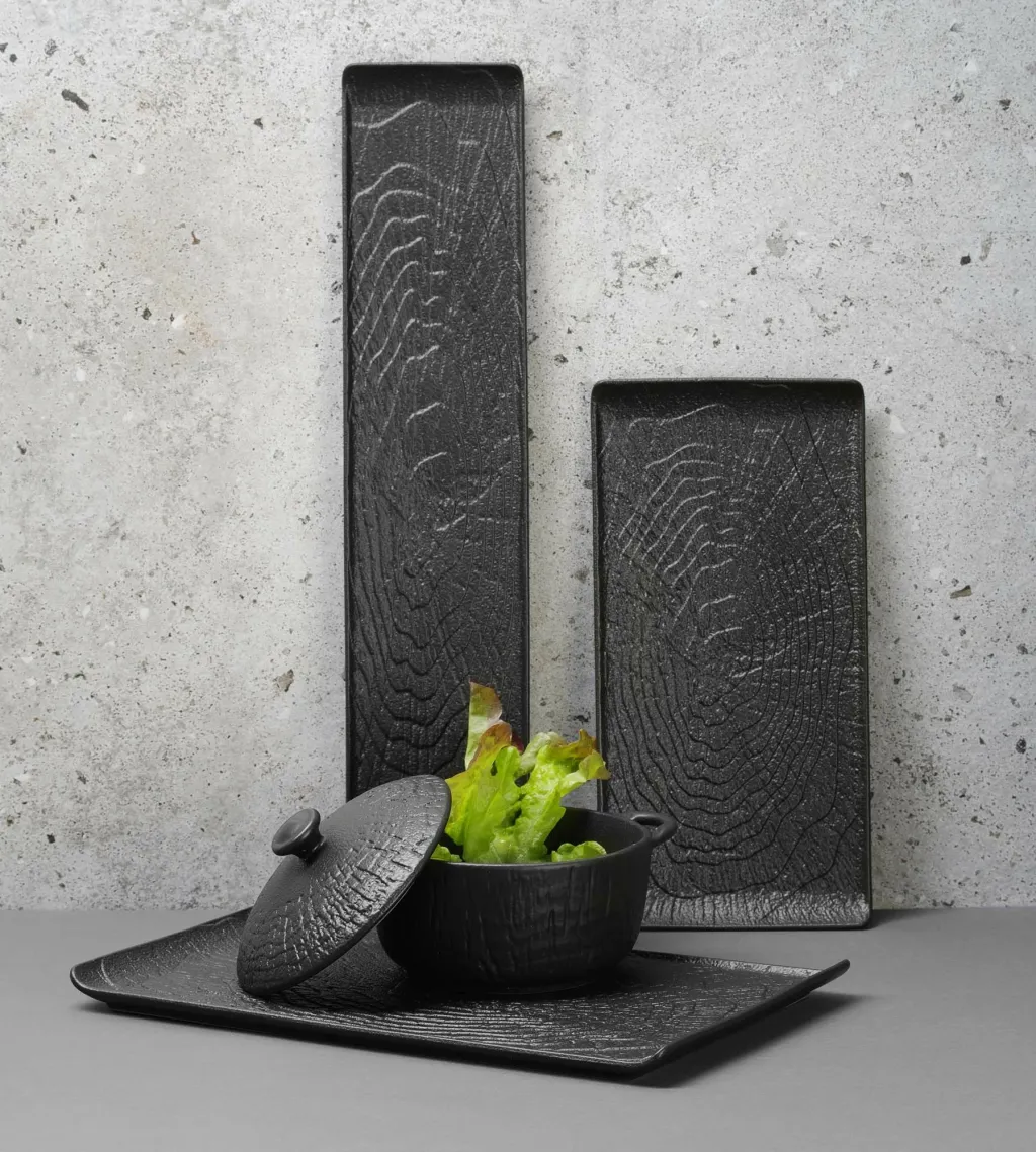 Pjatë e sheshtë Fine Dine Crust Ø230 mm, e zezë, set 3 copë - 11