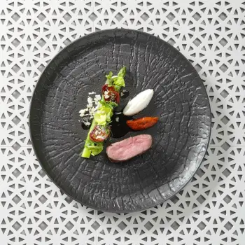 Pjatë e sheshtë Fine Dine Crust Ø230 mm, e zezë, set 3 copë