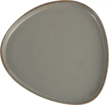 Pjatë trekëndore Porland Seasons Stone 210 mm, gri e errët, set 6 copë