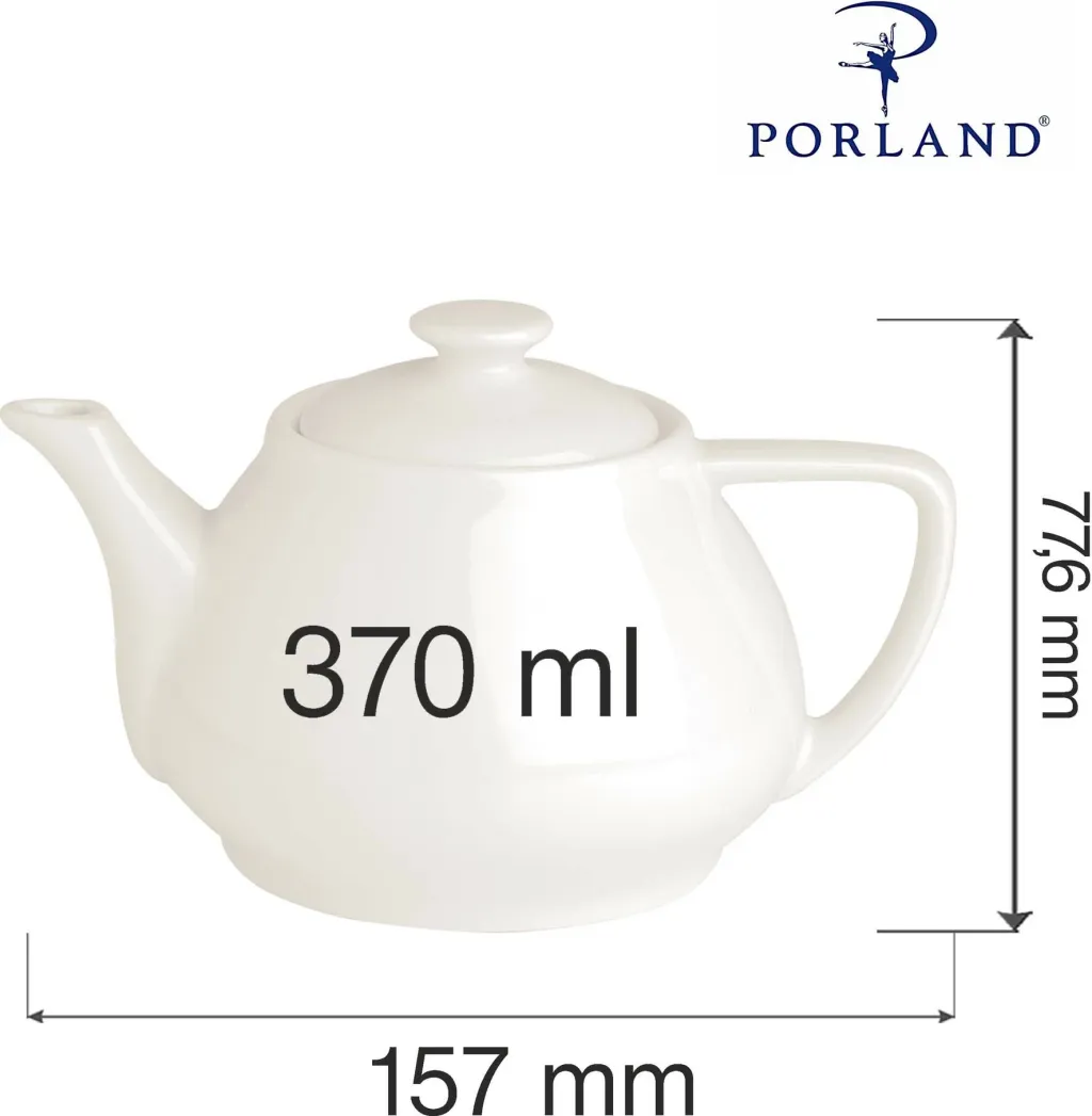 Çajnik Porland Dove 370 ml, krem, set 6 copë - 3