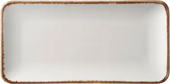 Pjatë drejtkëndore Fine Dine Vanilla 300x150 mm, porcelan i vitrikuar, set 6 copë, krem