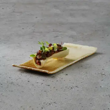 Pjatë drejtkëndore Fine Dine Constancy 340x150 mm, kafe, set 3 copë