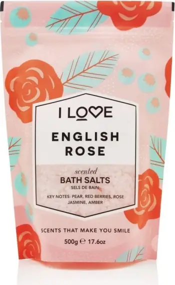 Kripë për banjë për femra I Love English Rose, 500g