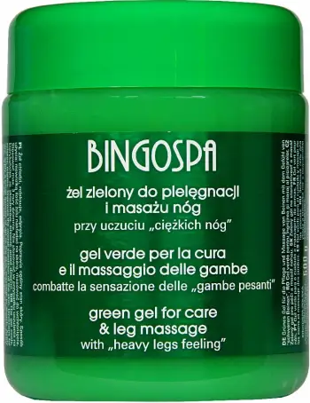 Xhel për këmbë BingoSpa për kujdes dhe masazh i gjelbër 500g
