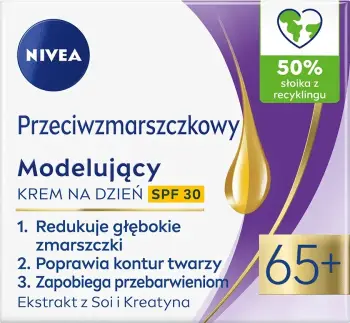 Krem dite për fytyrë për femra Nivea Anti-Wrinkle + Lifting Day Cream SPF30 65+, 50ml