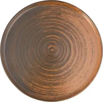 Pjatë e sheshtë me buzë të lartë Porland Lykke Ø270 mm, kafe, set 6 copë
