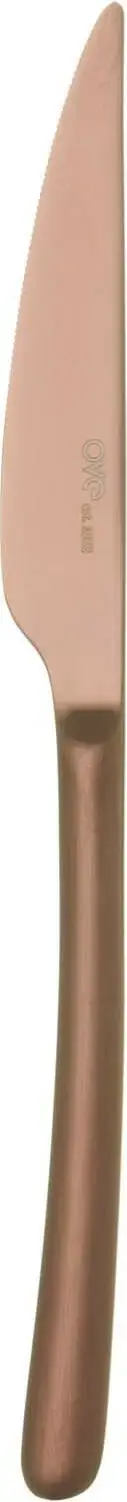 Thikë tavoline OVE Amarone Bronze 237 mm, çelik inox 18/10, set 12 copë, ngjyrë bakri