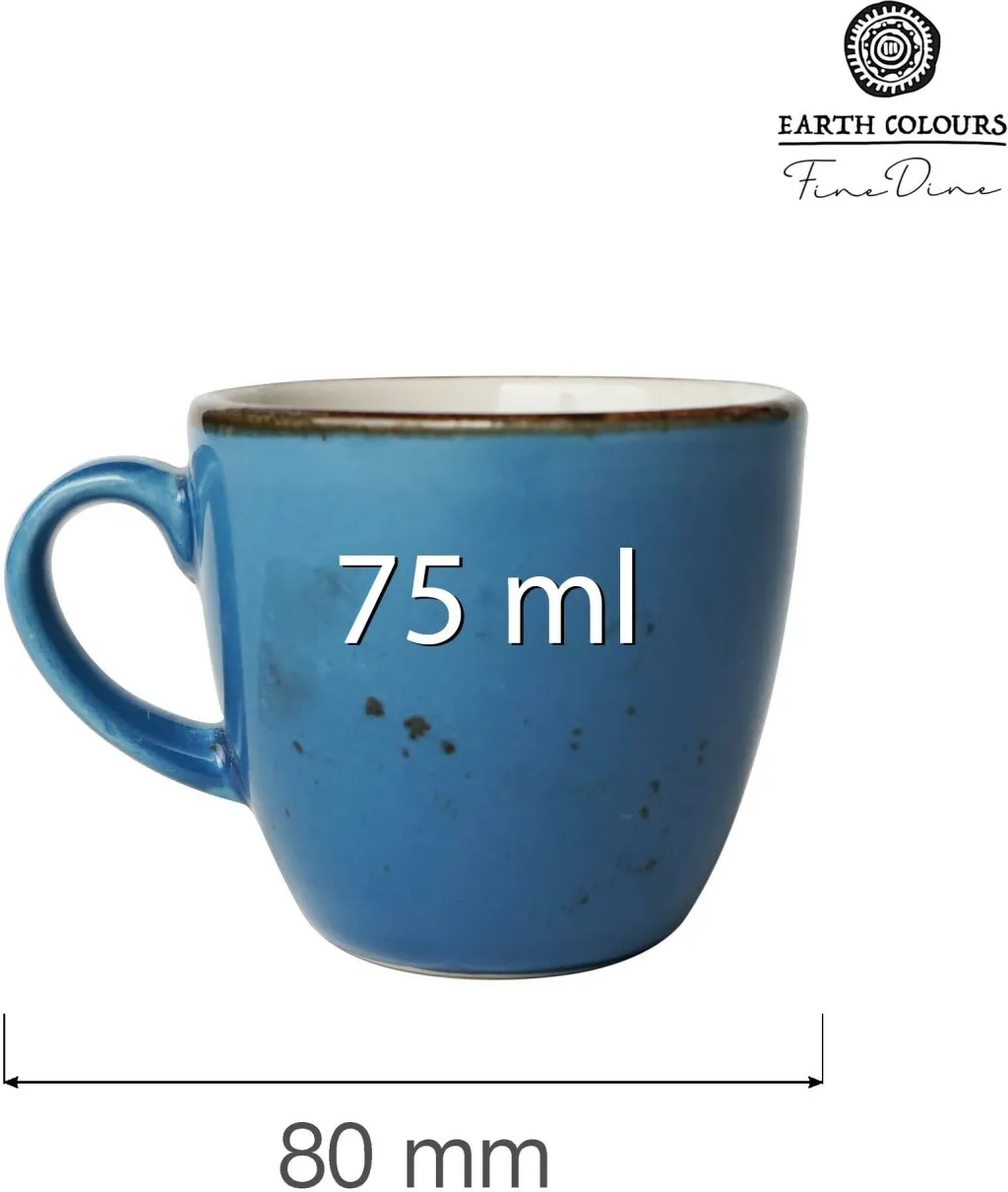Filxhan espresso Fine Dine Iris 75 ml, blu, set 6 copë - 9