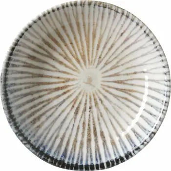 Tas coupe Fine Dine Ammonite 200 mm, porcelan i vitrified, gri-blu, set 6 copë
