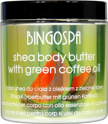 Buter për trup për femra BingoSpa me vaj kafeje të gjelbër 250g