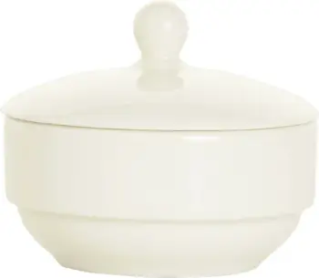 Enë sheqeri Fine Dine Crema, porcelan i vitrificum, me kapak, set 6 copë, krem