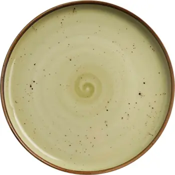 Pjatë porcelani Fine Dine Olive Ø210 mm, jeshile, set 6 copë