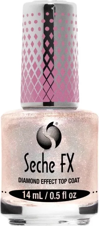 Llak për thonj Seche FX Diamond Effect Top Coat për femra Pink 14ml - 1