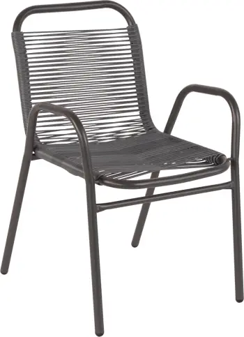 Karrige për jashtë AVRIL FH5968.01 metal dhe ratan sintetik ngjyrë gri 54.5x56x78H