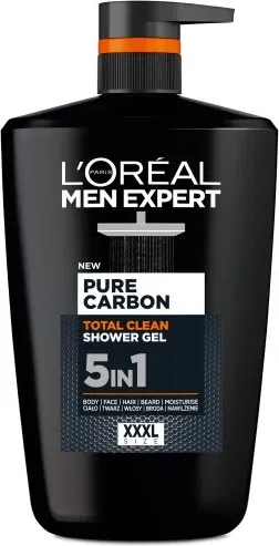 Xhel dushi për meshkuj L'Oreal Paris Men Expert Pure Carbon Total Clean, 1000ml - 1