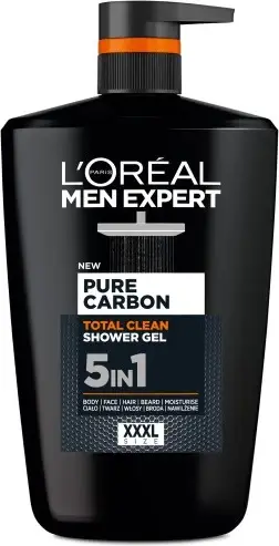 Xhel dushi për meshkuj L'Oreal Paris Men Expert Pure Carbon Total Clean, 1000ml