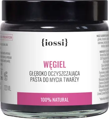 Pasta pastruese për fytyrë Iossi me qymyr të aktivizuar, algë dhe çaj të gjelbër për femra, 120ml