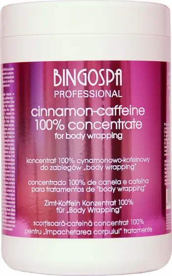 Koncentrat anti-celulit për trup BingoSpa Kanellë-Kafeinë për femra, 1000g